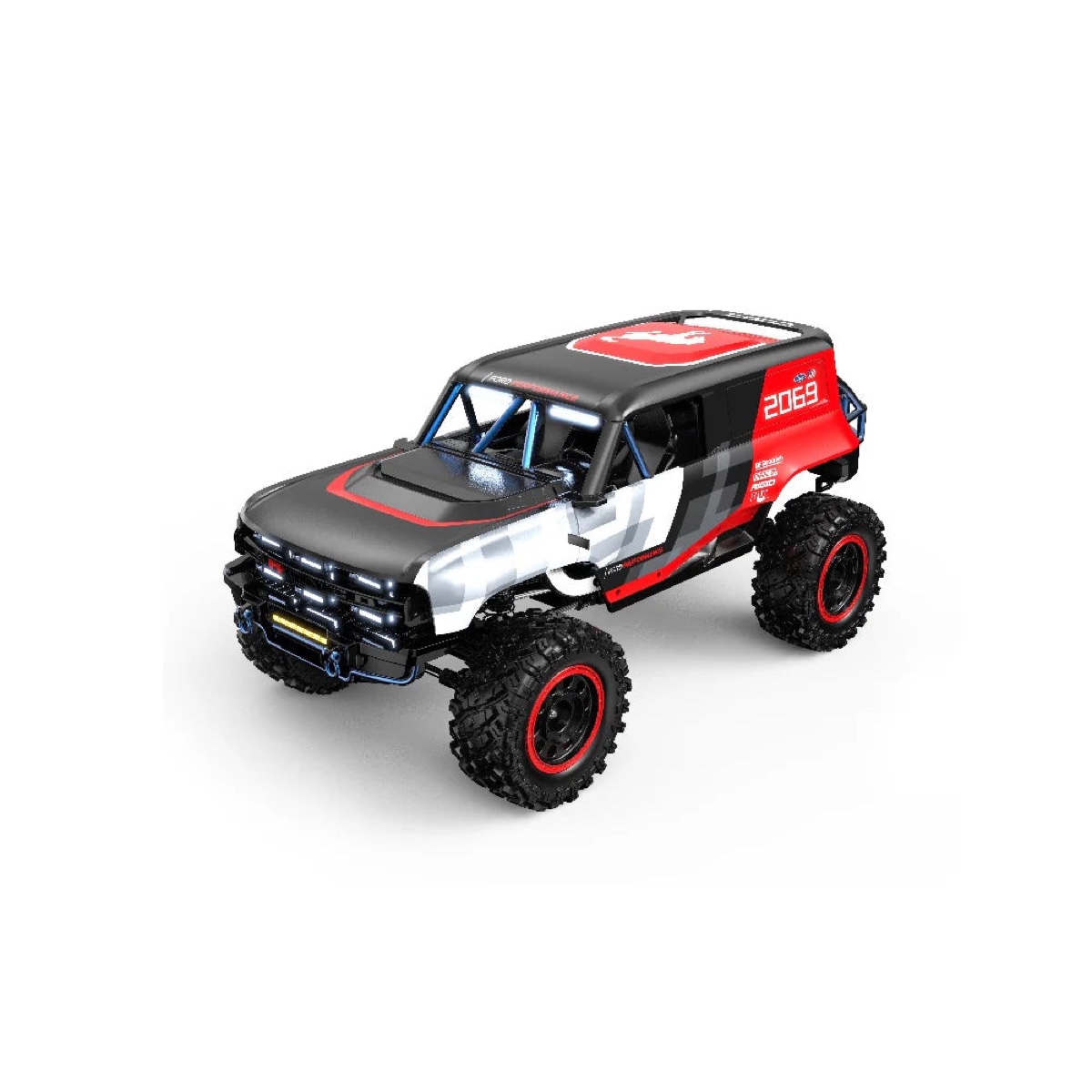 MJX H12P Ford Bronco R - Detailansicht der Front mit Lichtbalken