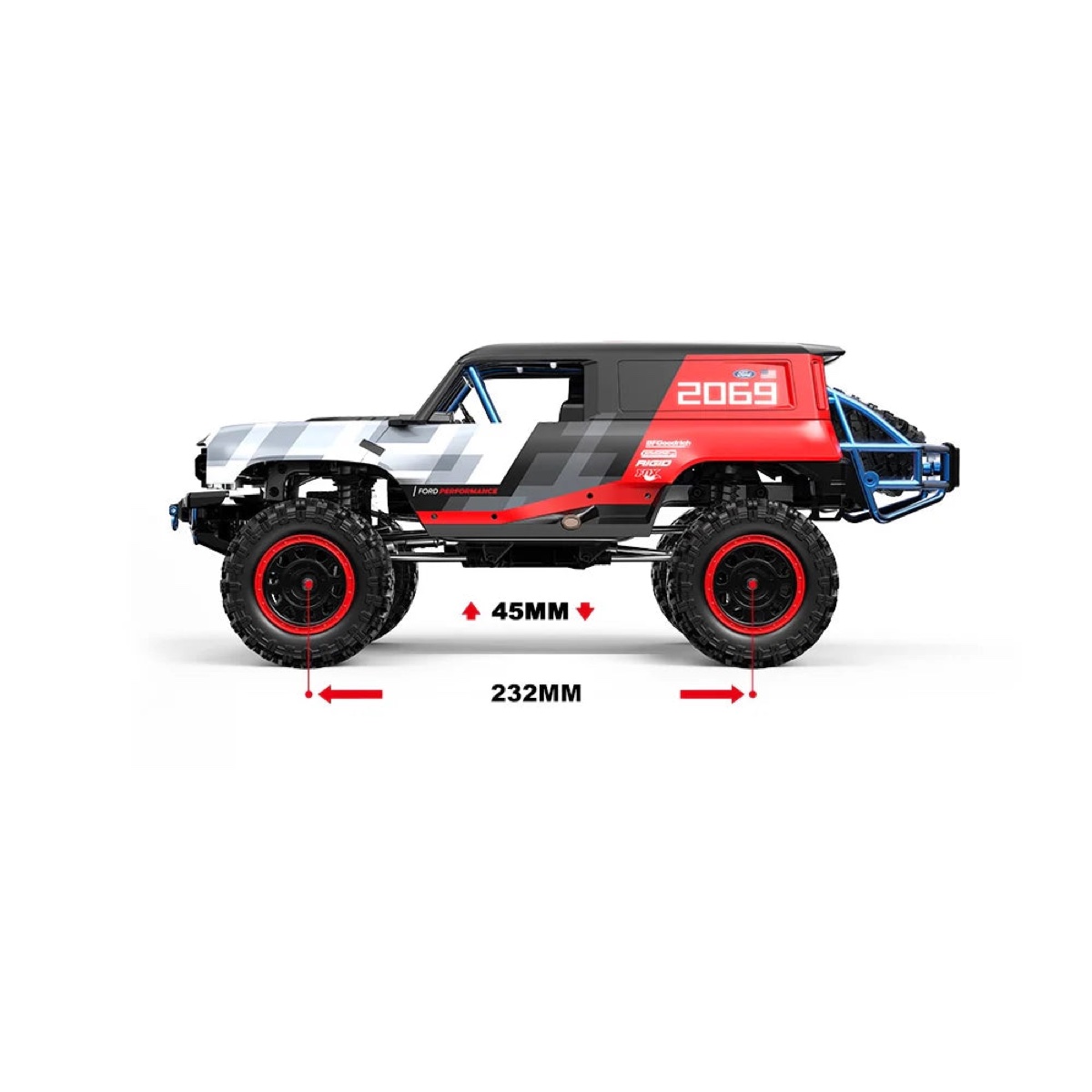MJX Hyper Go H12P - ansicht · profil · masse